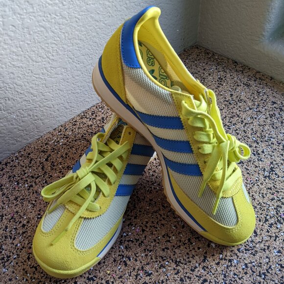 BRAND NEW! With Tags! Adidas SL 72 RS Yellow and Blue sneakers Unisex M8 W9 - Picture 1 of 4